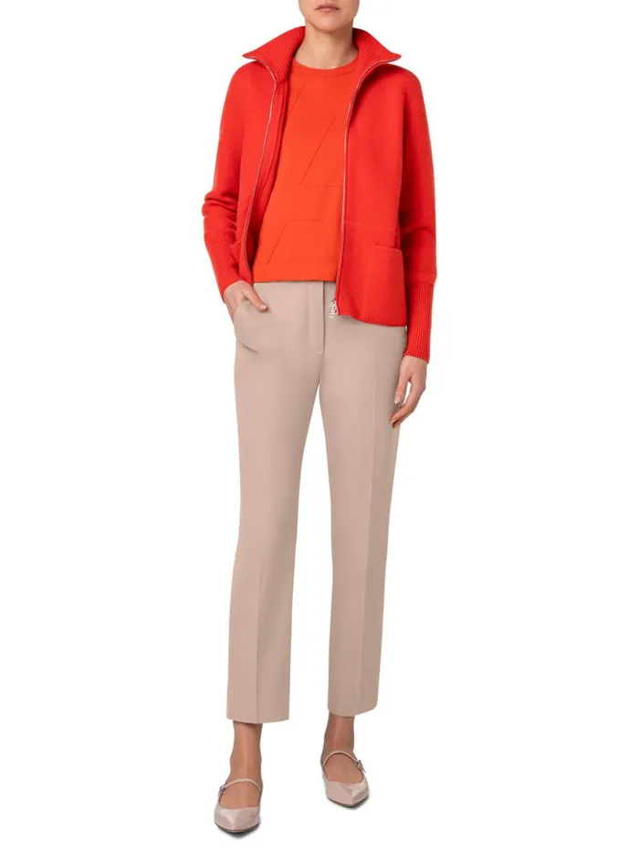 100 Cashmere Knit Cardigan Poppy Women Akris Knitwear