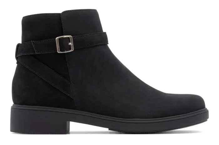 ABEO Footwear Compass Buckle Black Nubuck Women Boots