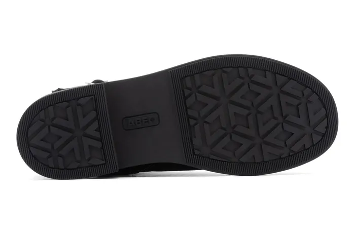 ABEO Footwear Compass Buckle Black Nubuck Women Boots