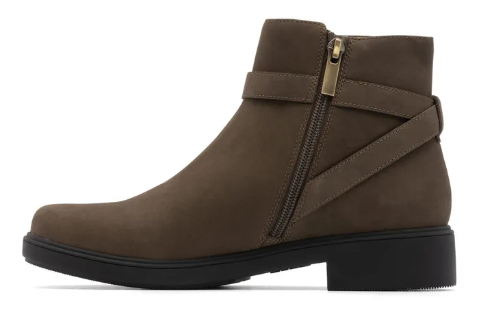ABEO Footwear Compass Buckle Olive Nubuck Women Boots