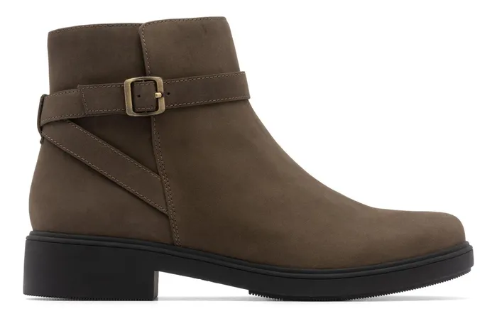 ABEO Footwear Compass Buckle Olive Nubuck Women Boots
