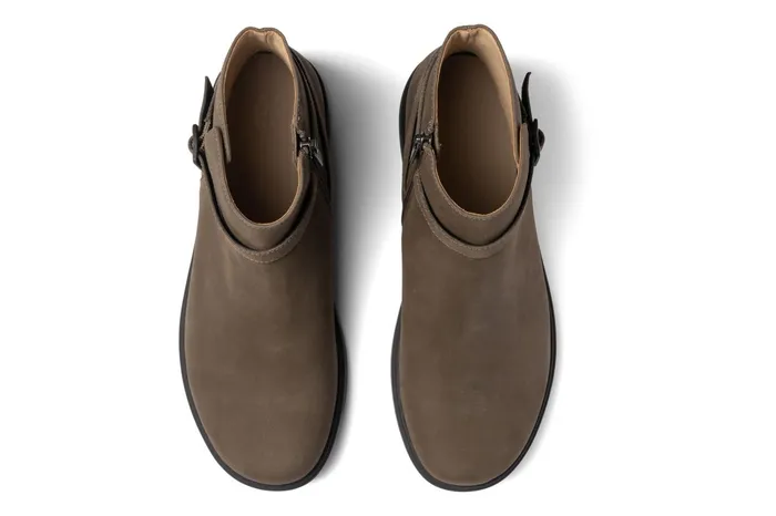 ABEO Footwear Compass Buckle Olive Nubuck Women Boots