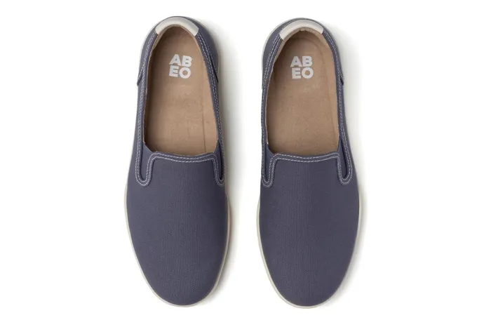 ABEO Footwear Encore Slip On Navy Canvas Women Casual Shoes ABEO Footwear Encore Slip On Navy Canvas Women Casual Shoes