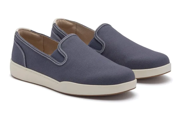 ABEO Footwear Encore Slip On Navy Canvas Women Casual Shoes ABEO Footwear Encore Slip On Navy Canvas Women Casual Shoes