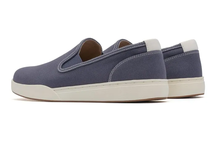 ABEO Footwear Encore Slip On Navy Canvas Women Casual Shoes ABEO Footwear Encore Slip On Navy Canvas Women Casual Shoes