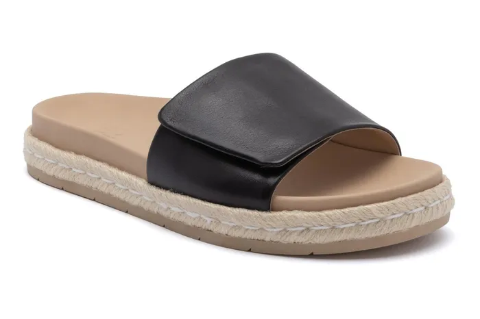 ABEO Footwear Isle Slide Black Leather Women Sandals