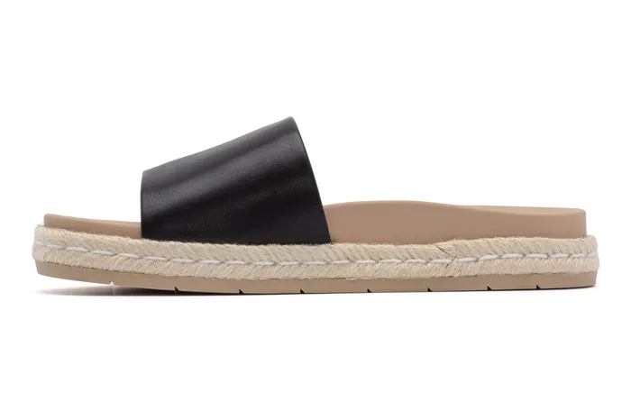 ABEO Footwear Isle Slide Black Leather Women Sandals ABEO Footwear Isle Slide Black Leather Women Sandals