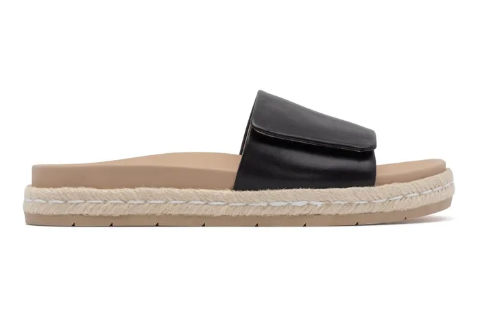 ABEO Footwear Isle Slide Black Leather Women Sandals ABEO Footwear Isle Slide Black Leather Women Sandals