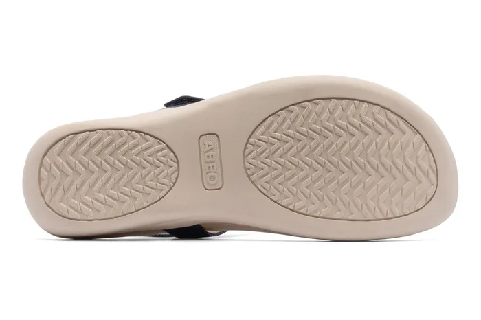 ABEO Footwear Oasis T Strap Navy Women Sandals