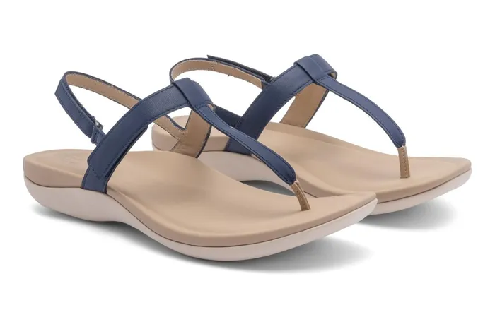 ABEO Footwear Oasis T Strap Navy Women Sandals