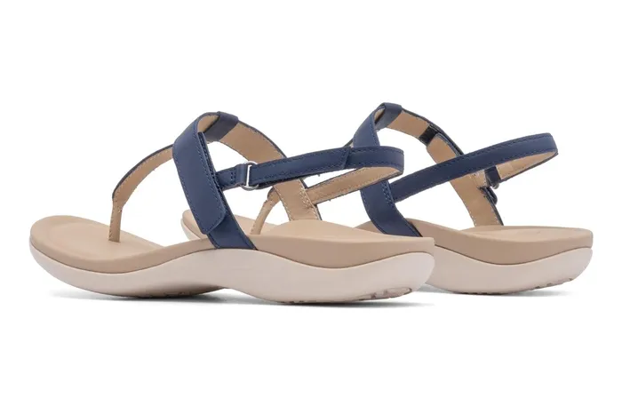 ABEO Footwear Oasis T Strap Navy Women Sandals