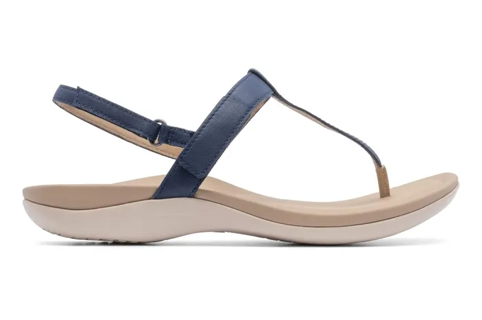 ABEO Footwear Oasis T Strap Navy Women Sandals
