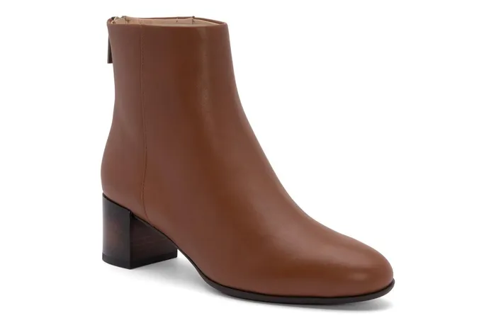 ABEO Footwear Plaza Back Zip Dark Tan Women Boots