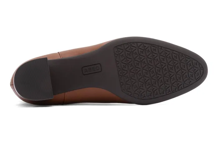 ABEO Footwear Plaza Back Zip Dark Tan Women Boots