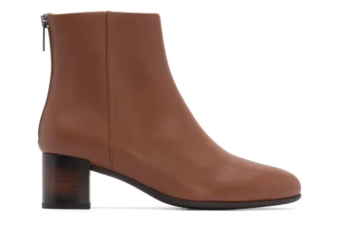 ABEO Footwear Plaza Back Zip Dark Tan Women Boots