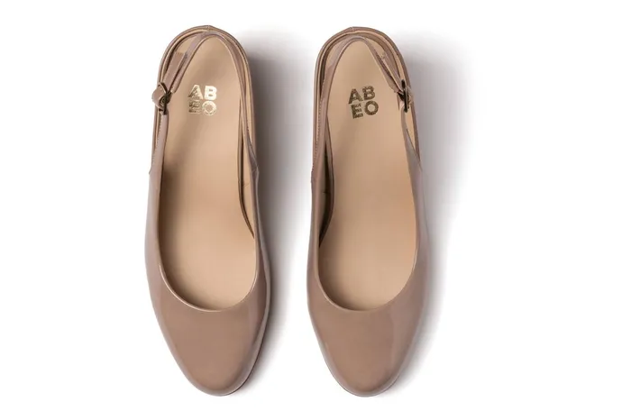 ABEO Footwear Tempo Slingback Tan Pat Women Dress ABEO Footwear Tempo Slingback Tan Pat Women Dress