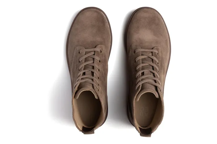 ABEO Footwear Vista Lace Taupe Suede Women Boots