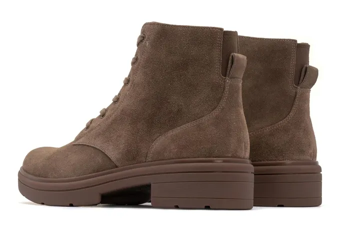 ABEO Footwear Vista Lace Taupe Suede Women Boots