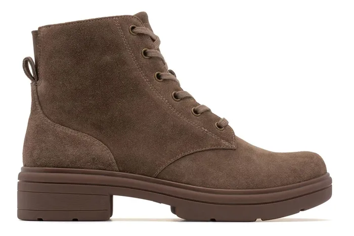 ABEO Footwear Vista Lace Taupe Suede Women Boots