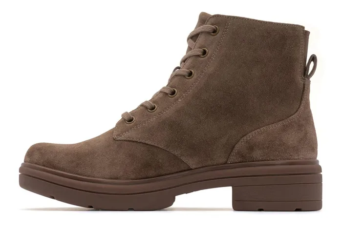 ABEO Footwear Vista Lace Taupe Suede Women Boots