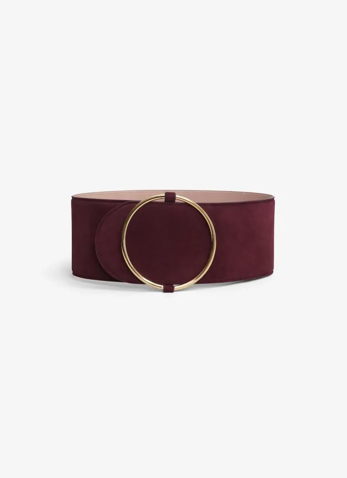 Alaa Belts RING BELT IN SUEDE GOATSKIN Red 8211 Women