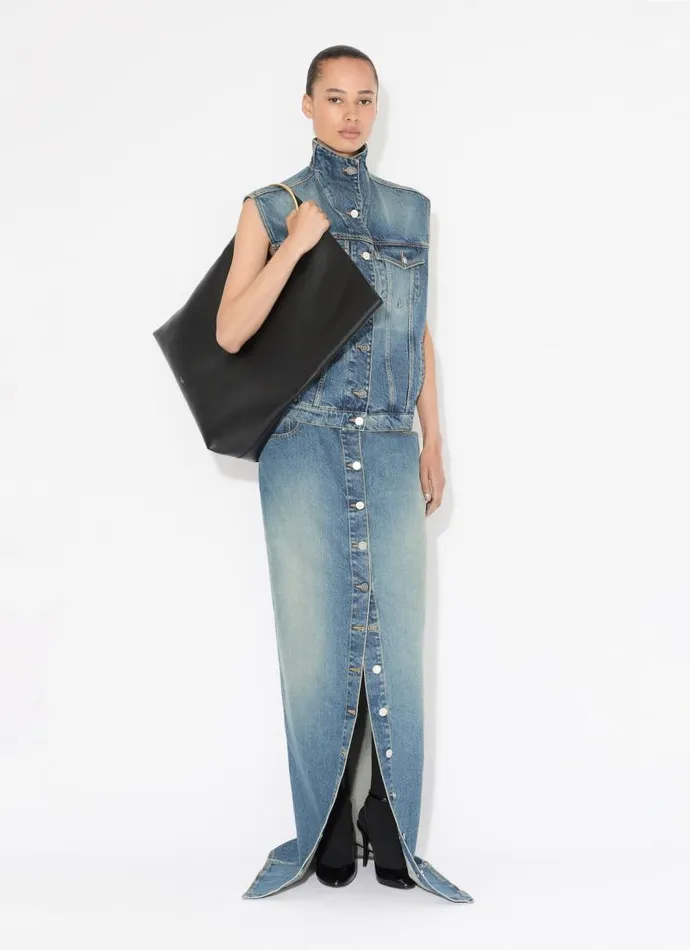 Alaa Coats and Jackets DENIM VEST Bleu Vintage 8211 Women