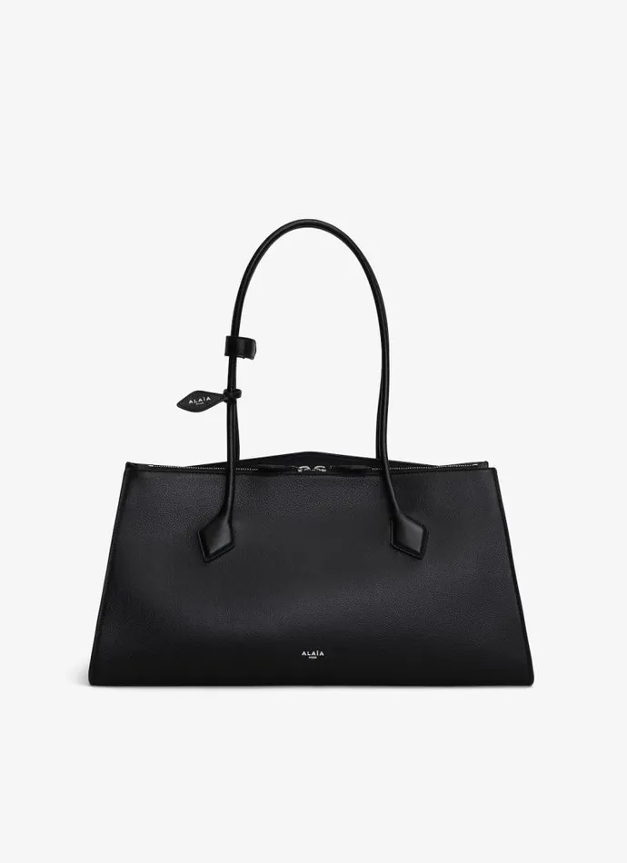 Alaa CrossBody Bags LE TECKEL TOTE BAG IN SHINY GRAINED CALFSKIN Black 8211 Women