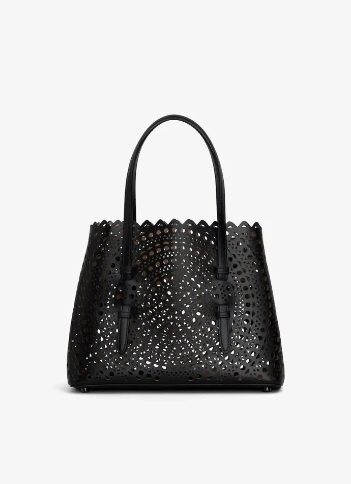 Alaa CrossBody Bags MINA 25 BAG IN VIENNE CALFSKIN Black 8211 Women