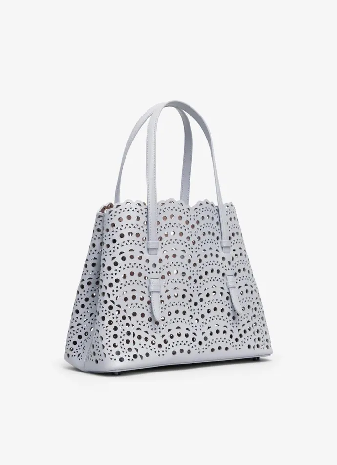 Alaa CrossBody Bags MINA 25 BAG IN VIENNE WAVE CALFSKIN Pearl 8211 Women Alaa CrossBody Bags MINA 25 BAG IN VIENNE WAVE CALFSKIN Pearl 8211 Women