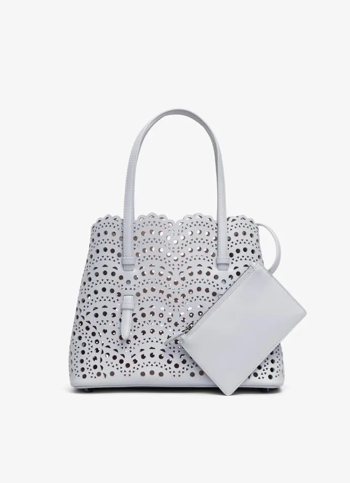Alaa CrossBody Bags MINA 25 BAG IN VIENNE WAVE CALFSKIN Pearl 8211 Women Alaa CrossBody Bags MINA 25 BAG IN VIENNE WAVE CALFSKIN Pearl 8211 Women