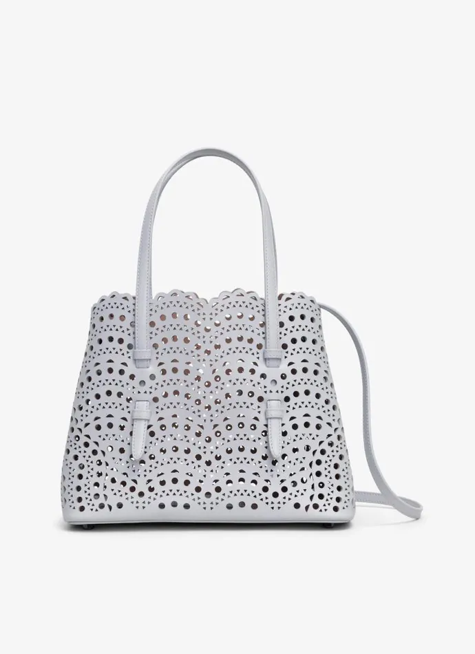 Alaa CrossBody Bags MINA 25 BAG IN VIENNE WAVE CALFSKIN Pearl 8211 Women Alaa CrossBody Bags MINA 25 BAG IN VIENNE WAVE CALFSKIN Pearl 8211 Women