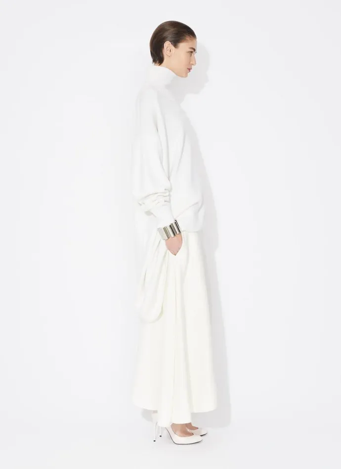 Alaa Knitwear KNITTED ASYMMETRICAL CAPE JUMPER Natural White 8211 Women Alaa Knitwear KNITTED ASYMMETRICAL CAPE JUMPER Natural White 8211 Women