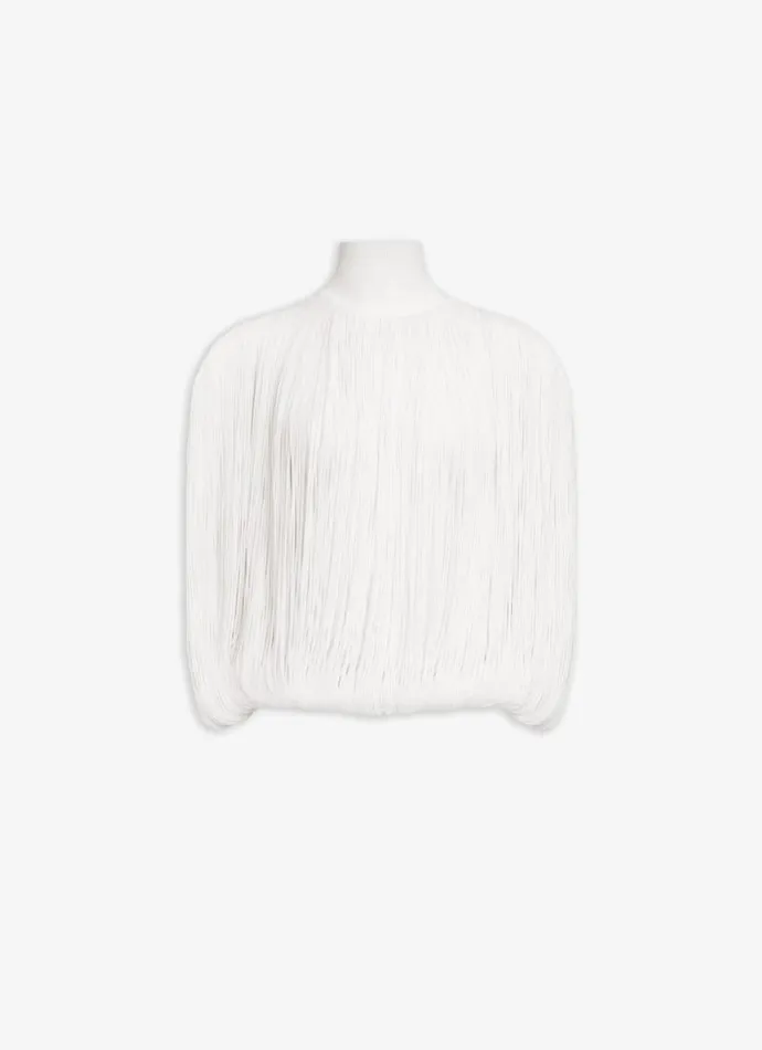 Alaa Knitwear KNITTED FRINGES JUMPER Offwhite 8211 Women