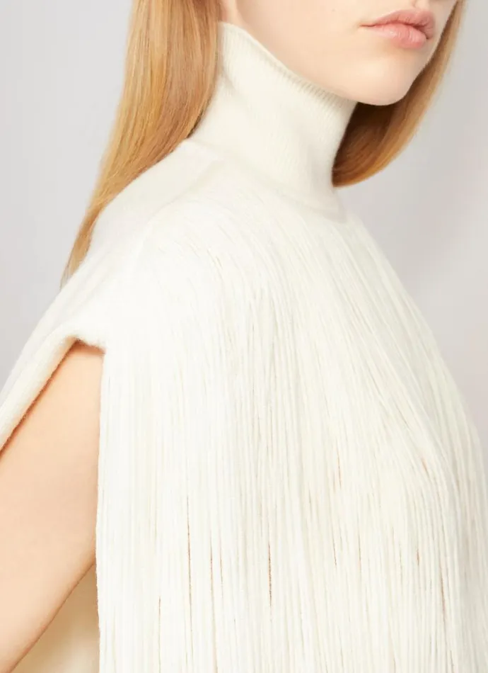 Alaa Knitwear KNITTED FRINGES JUMPER Offwhite 8211 Women Alaa Knitwear KNITTED FRINGES JUMPER Offwhite 8211 Women