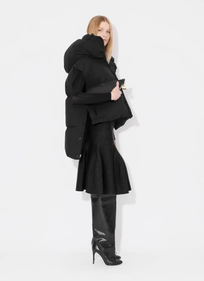 Alaa Knitwear MIDI SKIRT IN SCULPTURAL GODET KNIT Black 8211 Women Alaa Knitwear MIDI SKIRT IN SCULPTURAL GODET KNIT Black 8211 Women