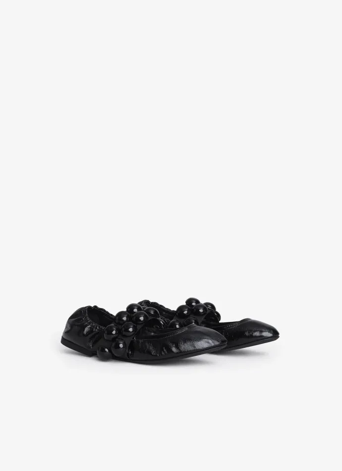 Alaa La Ballerine SPHERE BALLET FLATS IN PATENT LEATHER Black 8211 Women Alaa La Ballerine SPHERE BALLET FLATS IN PATENT LEATHER Black 8211 Women
