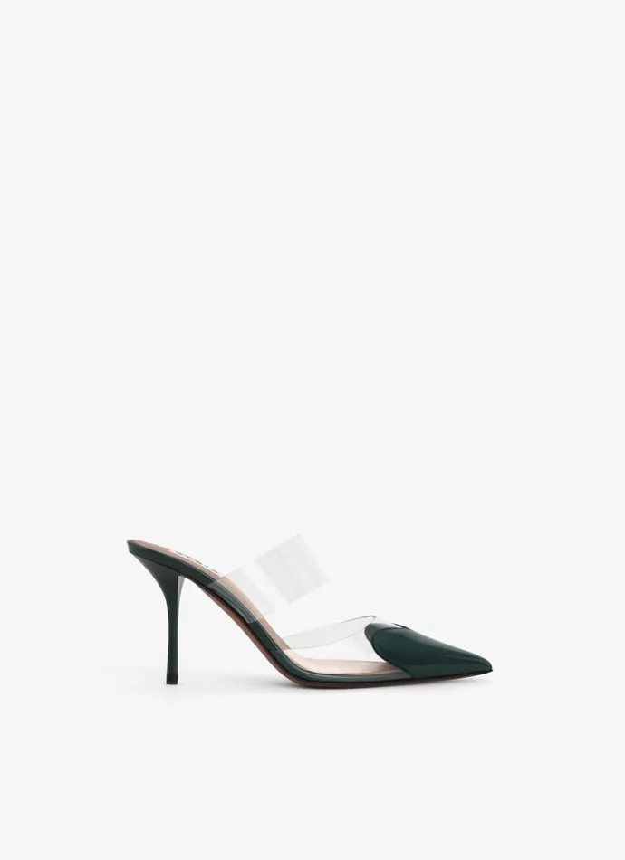 Alaa Le Cur LE CUR MULES IN PATENT CALFSKIN Green 8211 Women