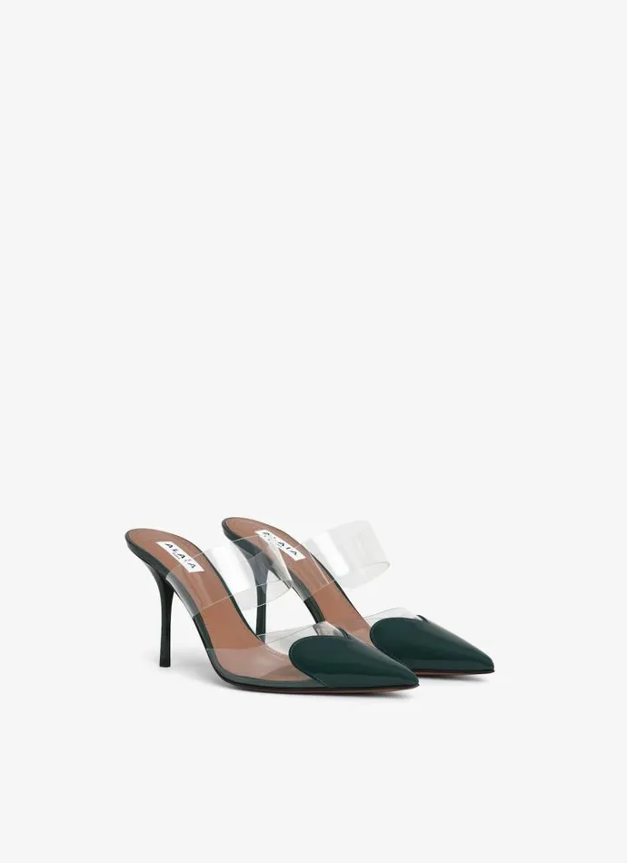 Alaa Le Cur LE CUR MULES IN PATENT CALFSKIN Green 8211 Women