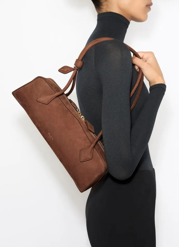 Alaa Le Teckel LE TECKEL MEDIUM BAG IN NUBUK CALFSKIN Brown 8211 Women Alaa Le Teckel LE TECKEL MEDIUM BAG IN NUBUK CALFSKIN Brown 8211 Women