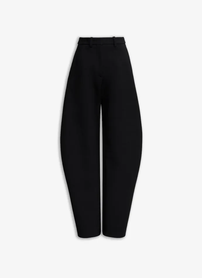 Alaa Pants and Shorts ROUND JEANS IN WOOL GABARDINE Black 8211 Women