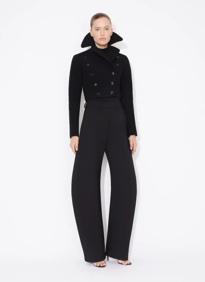 Alaa Pants and Shorts ROUND JEANS IN WOOL GABARDINE Black 8211 Women Alaa Pants and Shorts ROUND JEANS IN WOOL GABARDINE Black 8211 Women