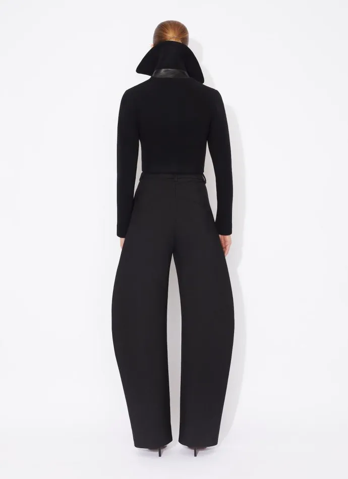 Alaa Pants and Shorts ROUND JEANS IN WOOL GABARDINE Black 8211 Women Alaa Pants and Shorts ROUND JEANS IN WOOL GABARDINE Black 8211 Women