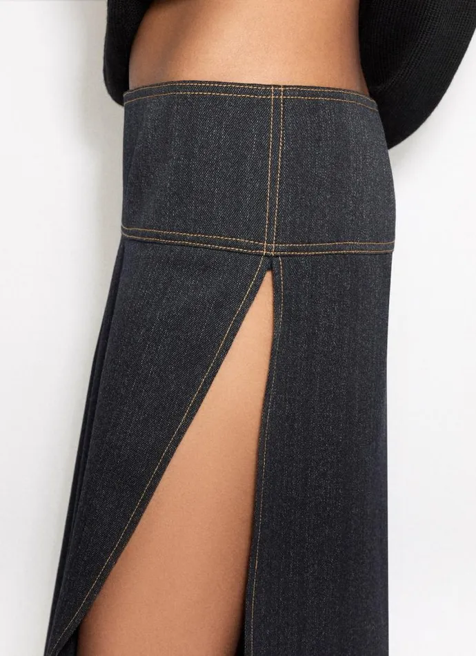Alaa Skirts ASYMMETRICAL SKIRT IN WOOL DENIM Night Blue 8211 Women Alaa Skirts ASYMMETRICAL SKIRT IN WOOL DENIM Night Blue 8211 Women