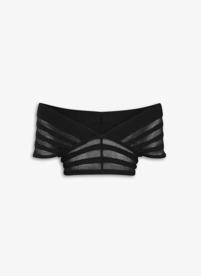 Alaa Tops and Shirts OFFSHOULDER KNIT TOP Black 8211 Women Alaa Tops and Shirts OFFSHOULDER KNIT TOP Black 8211 Women