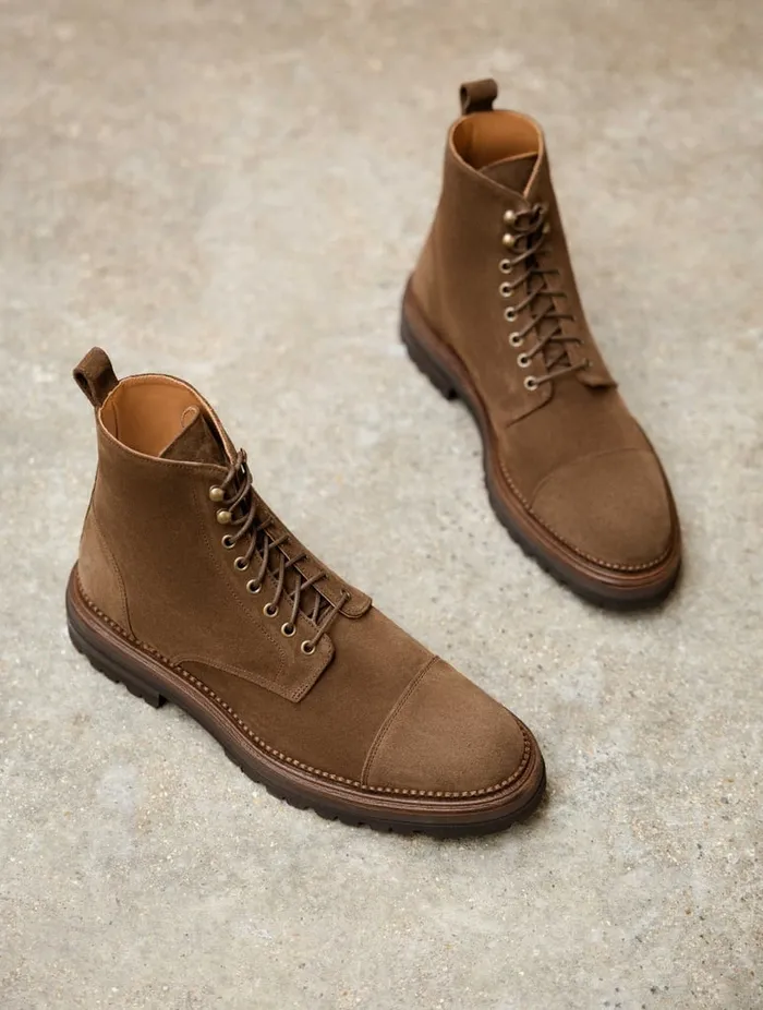 Alan Khaki Brown Men Bobbies Boots