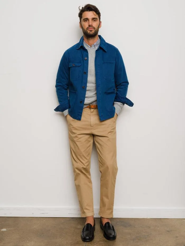 Alex Mill Jackets Coats Garment Dyed Work Jacket In Recycled Denim French Navy 8211 Men