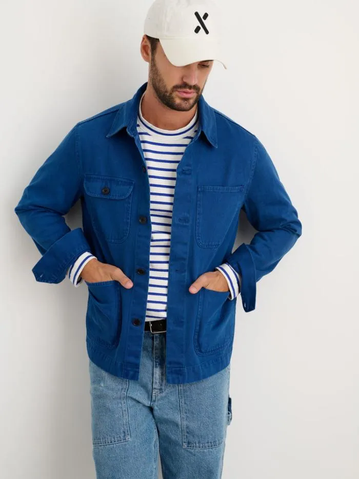 Alex Mill Jackets Coats Garment Dyed Work Jacket In Recycled Denim French Navy 8211 Men