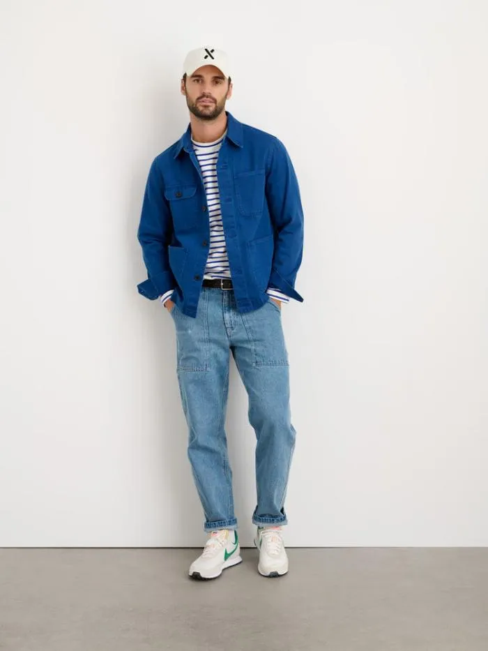 Alex Mill Jackets Coats Garment Dyed Work Jacket In Recycled Denim French Navy 8211 Men