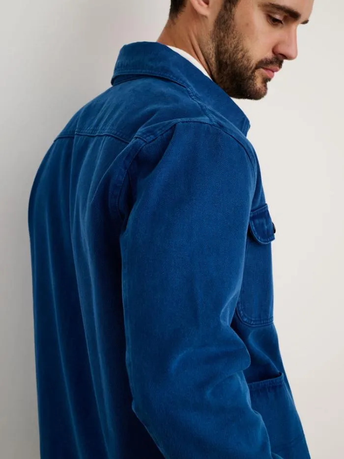 Alex Mill Jackets Coats Garment Dyed Work Jacket In Recycled Denim French Navy 8211 Men