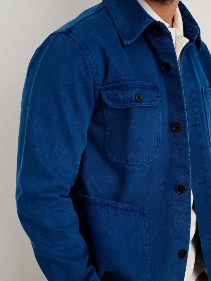 Alex Mill Jackets Coats Garment Dyed Work Jacket In Recycled Denim French Navy 8211 Men